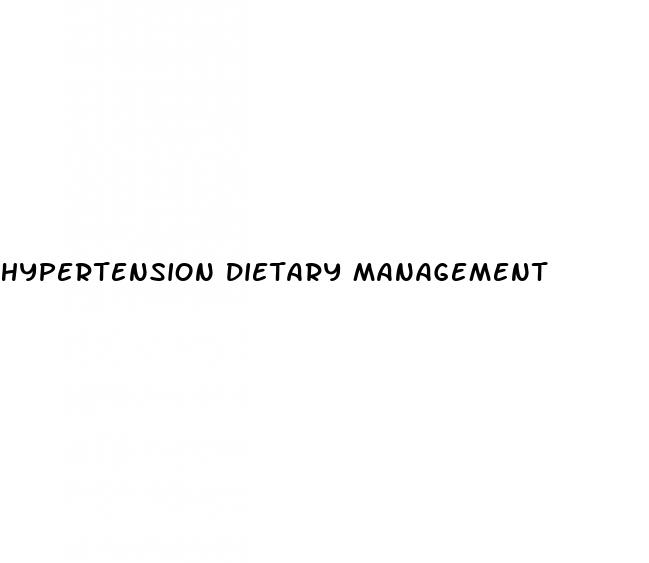 hypertension dietary management
