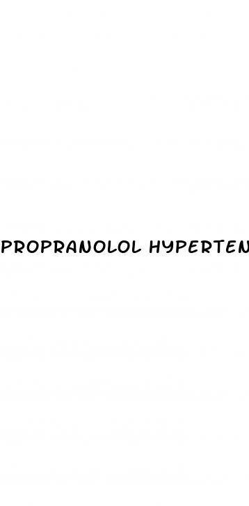 propranolol hypertension dose