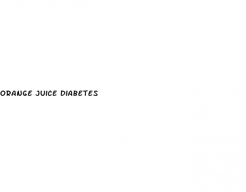 orange juice diabetes