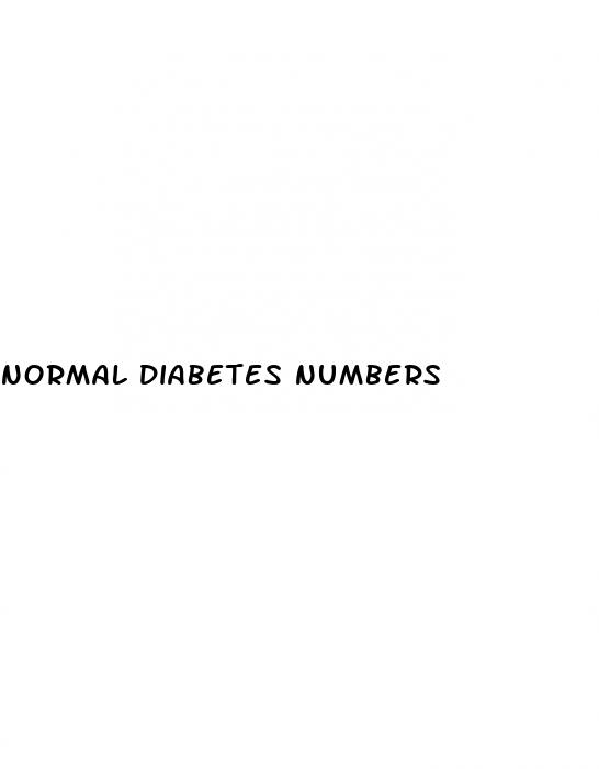 normal diabetes numbers