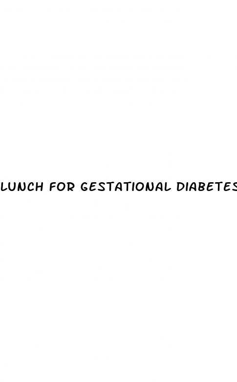 lunch for gestational diabetes