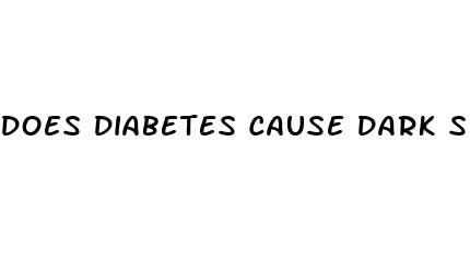does diabetes cause dark spots