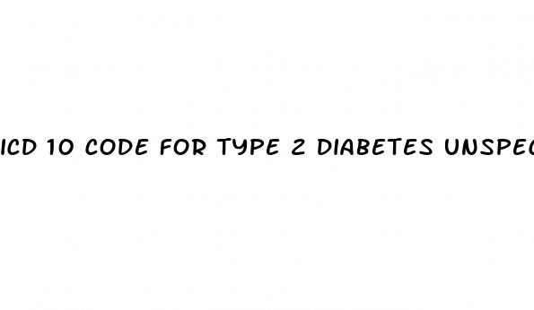 icd 10 code for type 2 diabetes unspecified