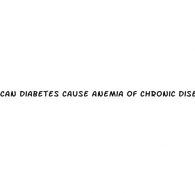 can diabetes cause anemia of chronic disease