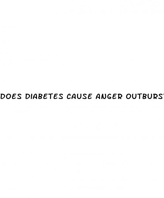 does diabetes cause anger outbursts