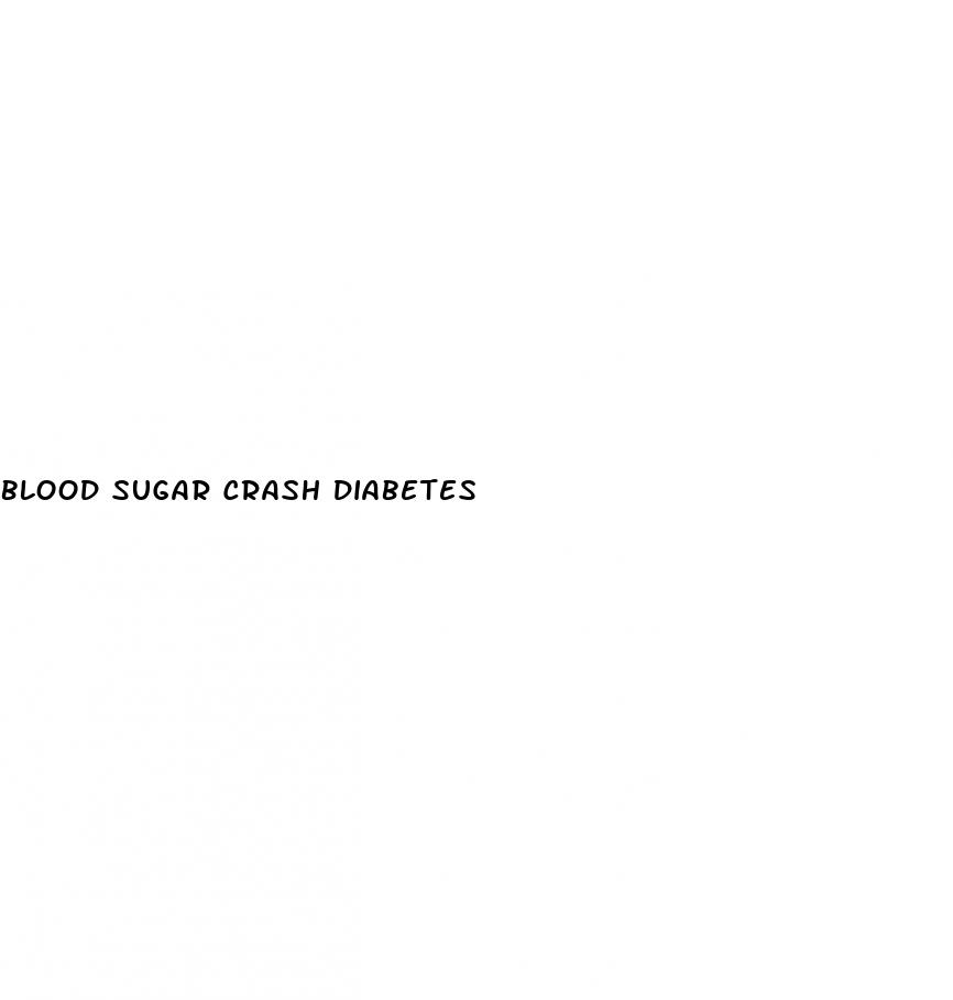blood sugar crash diabetes