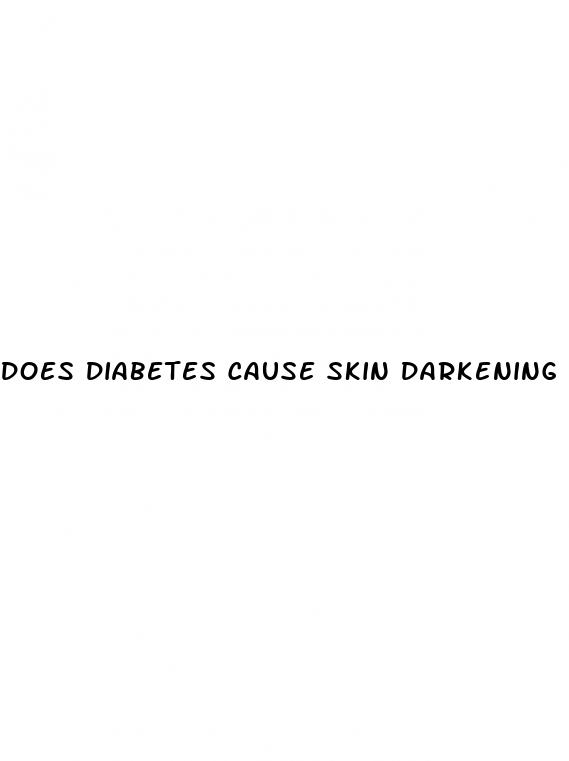 does diabetes cause skin darkening