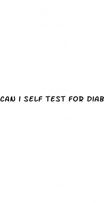 can i self test for diabetes