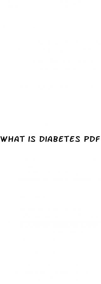 what is diabetes pdf
