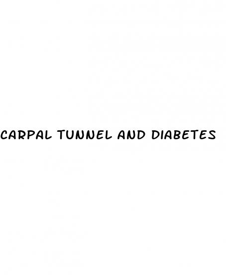 carpal tunnel and diabetes