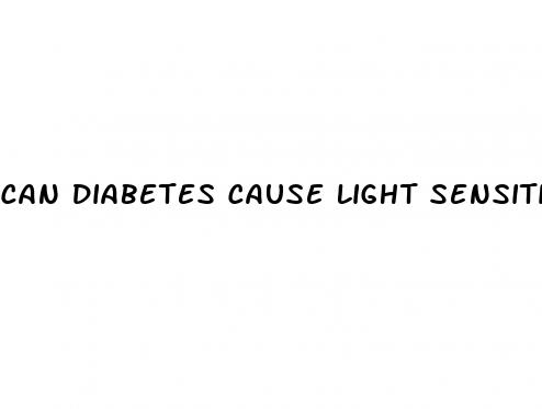 can diabetes cause light sensitivity