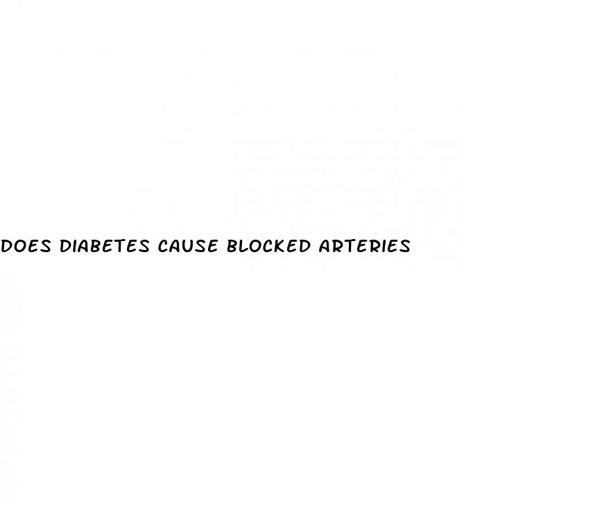 does diabetes cause blocked arteries