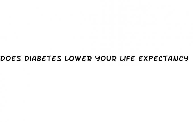 does diabetes lower your life expectancy