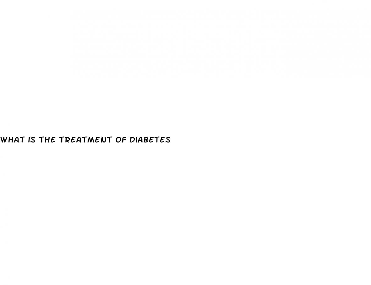 what is the treatment of diabetes