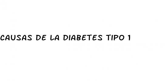 causas de la diabetes tipo 1
