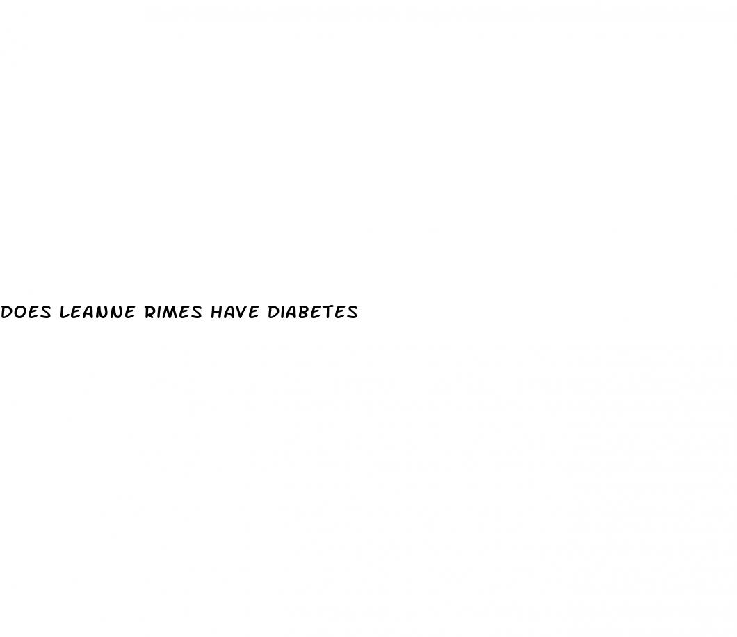 does leanne rimes have diabetes