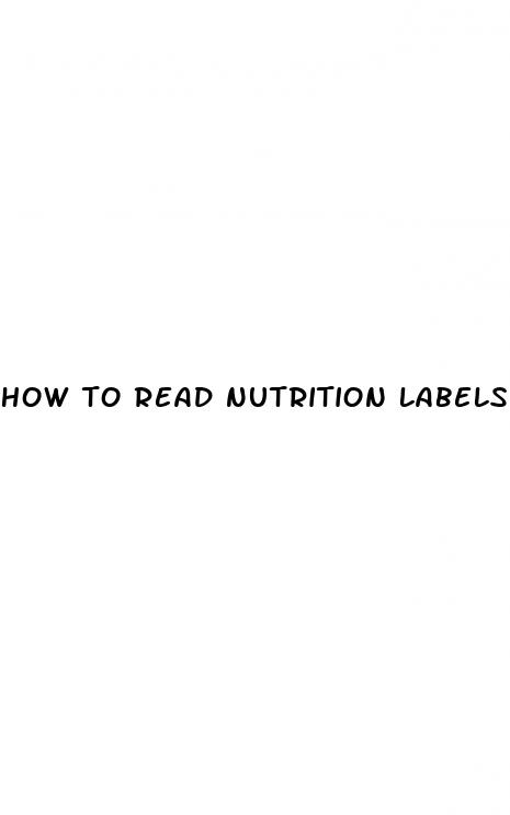 how to read nutrition labels for diabetes