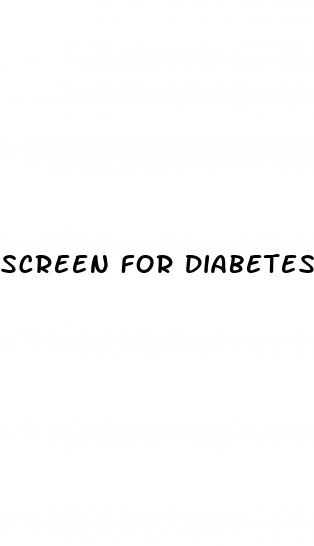 screen for diabetes icd 10