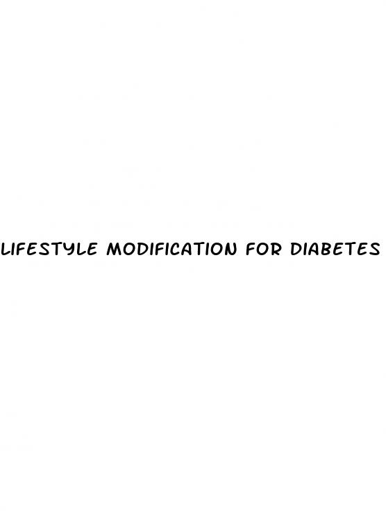 lifestyle modification for diabetes