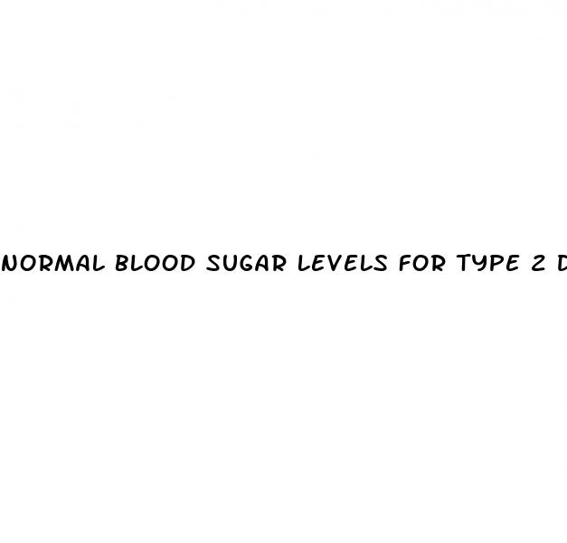 normal blood sugar levels for type 2 diabetes