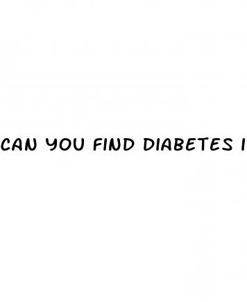can you find diabetes in blood test