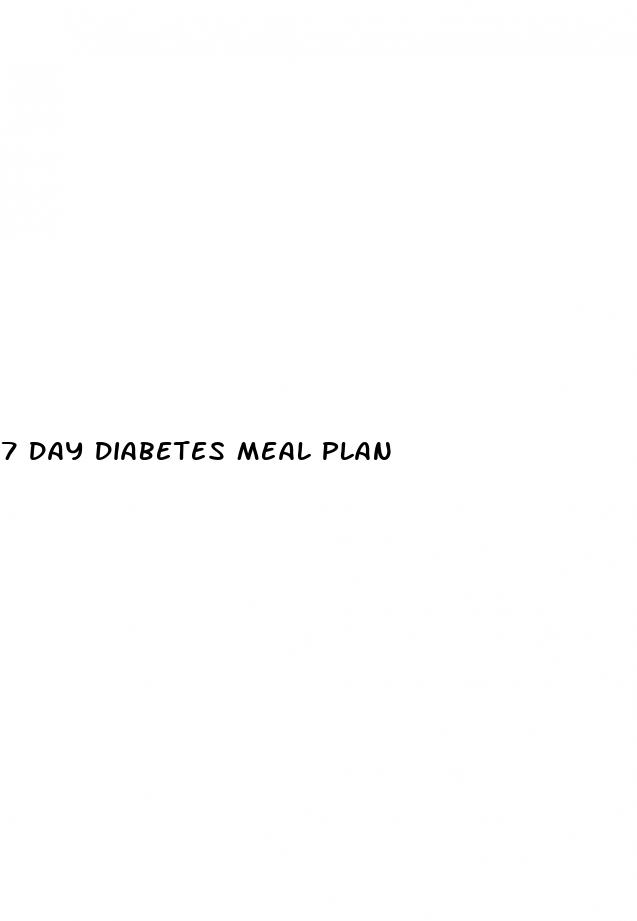 7 day diabetes meal plan