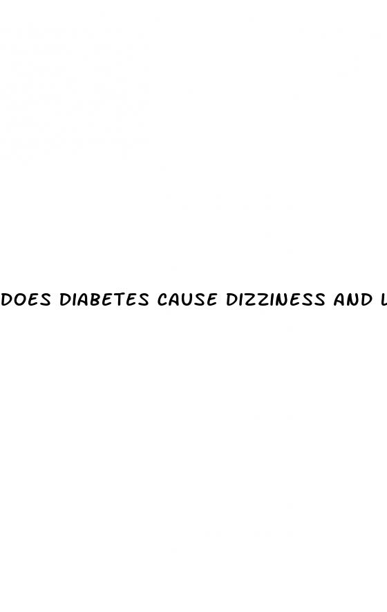 does diabetes cause dizziness and lightheadedness