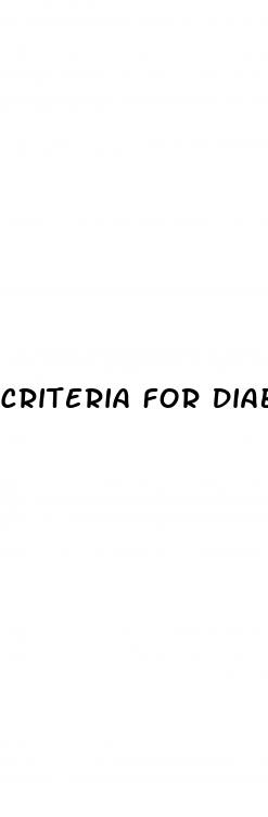 criteria for diabetes diagnosis
