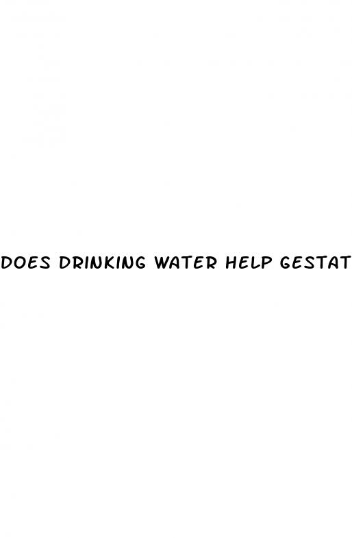 does drinking water help gestational diabetes