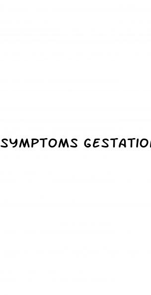 symptoms gestational diabetes during pregnancy