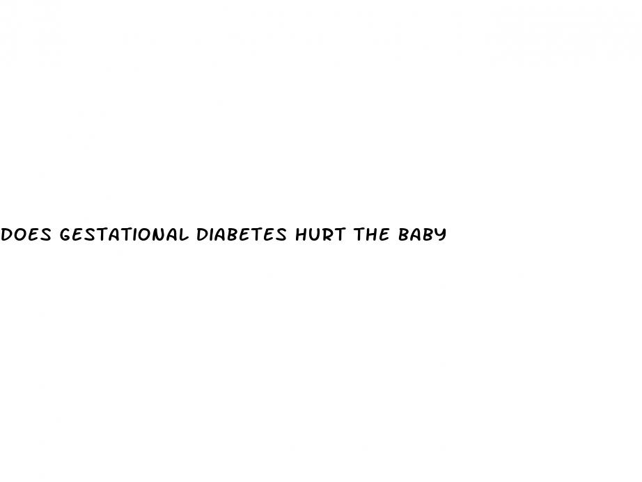 does gestational diabetes hurt the baby
