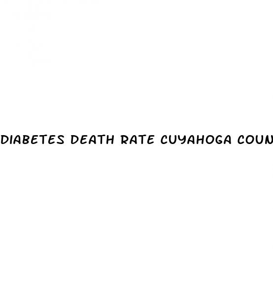 diabetes death rate cuyahoga county