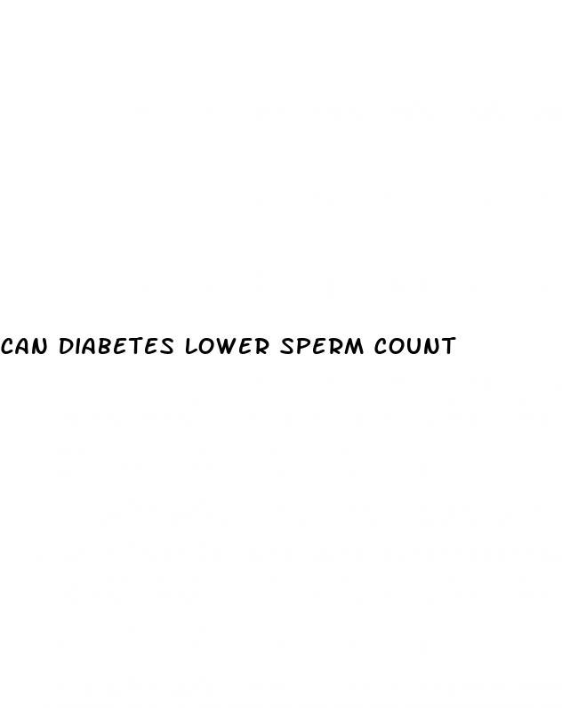 can diabetes lower sperm count