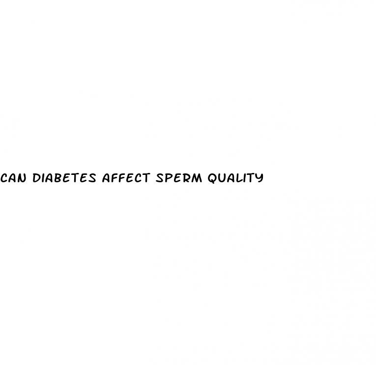 can diabetes affect sperm quality