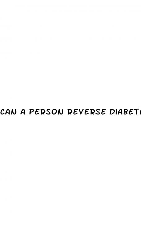 can a person reverse diabetes