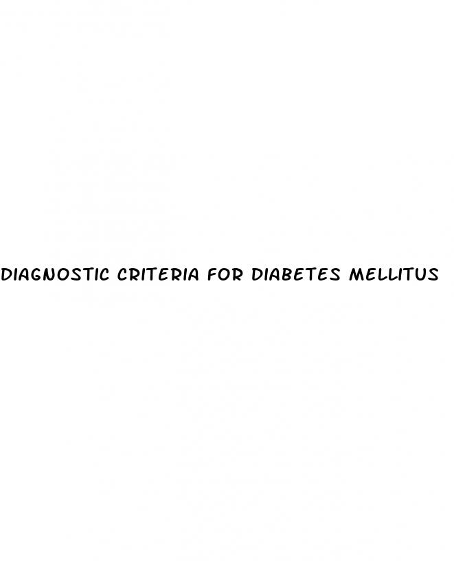 diagnostic criteria for diabetes mellitus