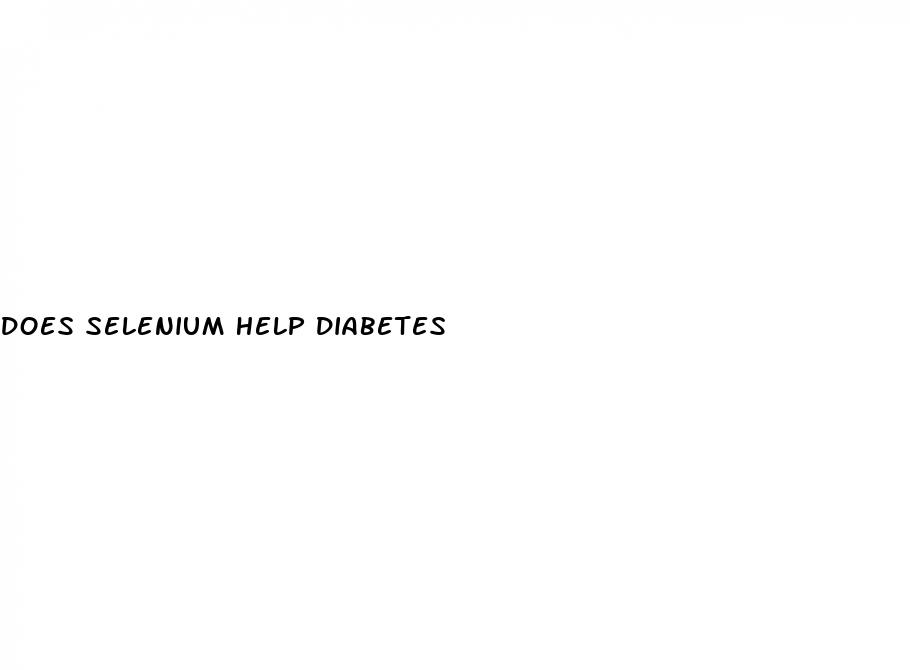 does selenium help diabetes