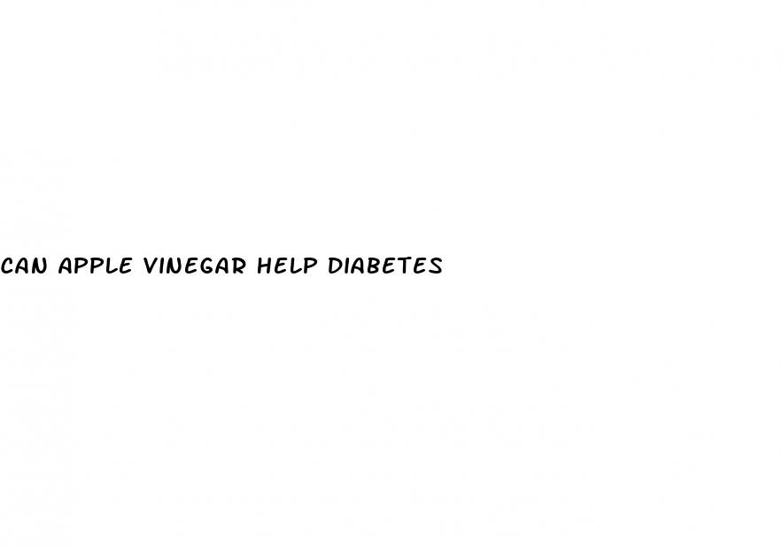 can apple vinegar help diabetes