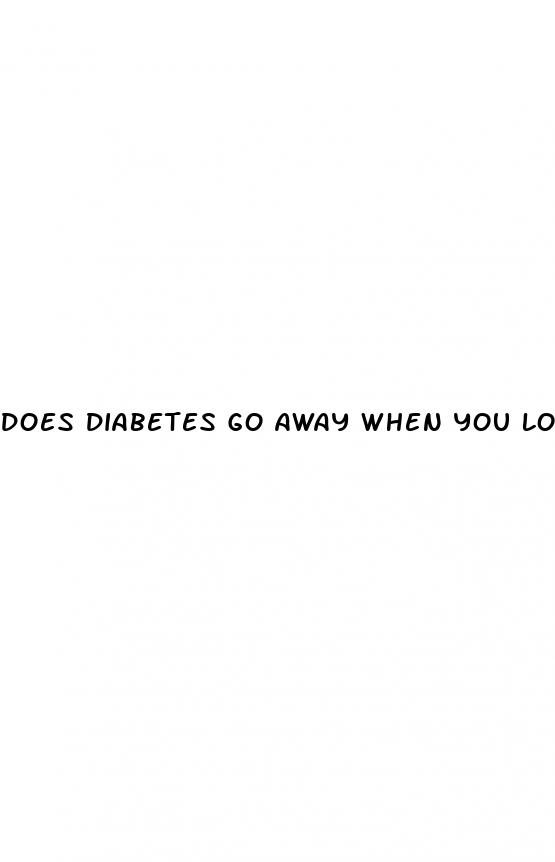 does diabetes go away when you lose weight