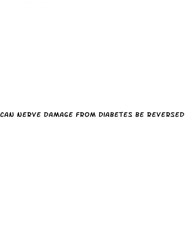 can nerve damage from diabetes be reversed