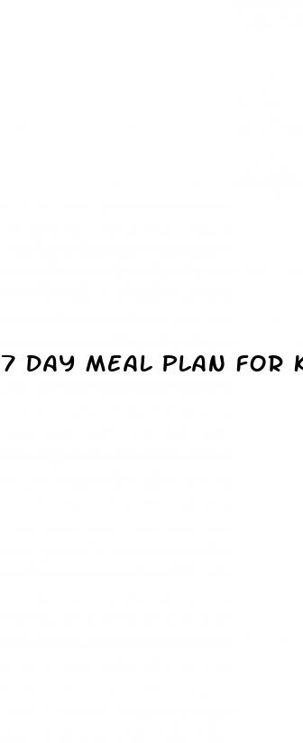 7 day meal plan for kidney disease and diabetes