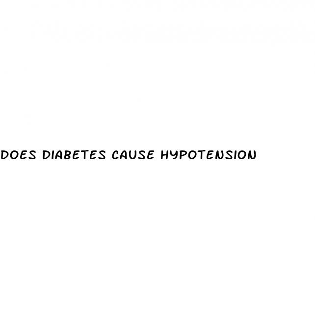 does diabetes cause hypotension