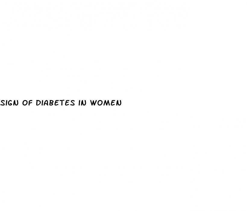 sign of diabetes in women