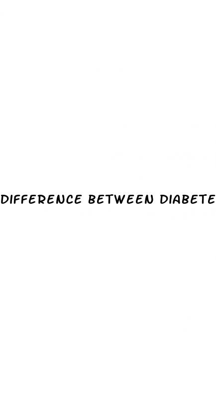 difference between diabetes types