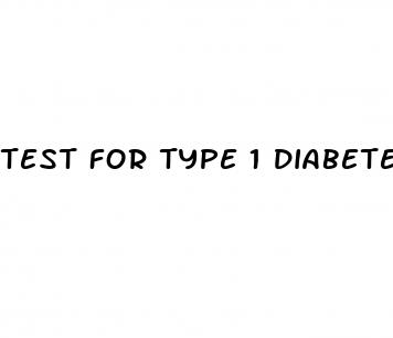 test for type 1 diabetes antibodies