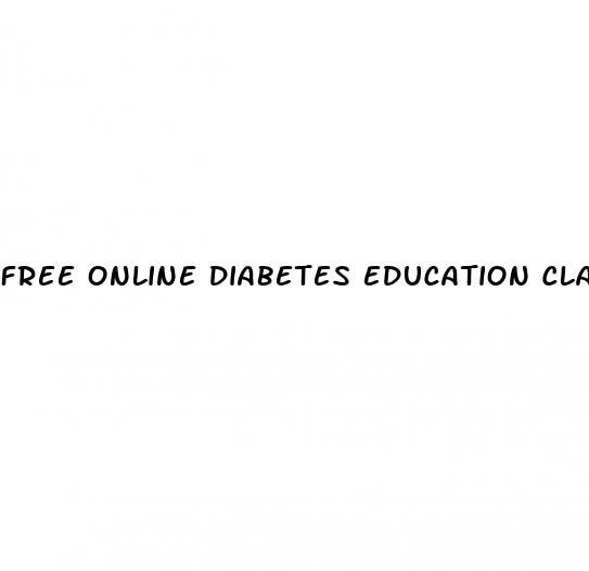 free online diabetes education classes for patients