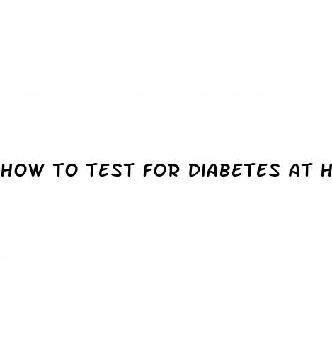 how to test for diabetes at home urine