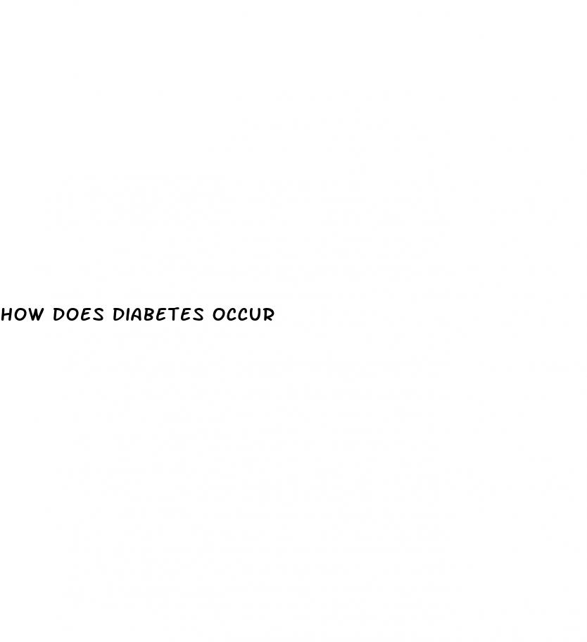 how does diabetes occur
