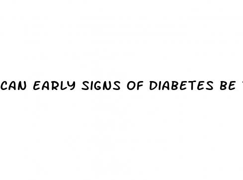 can early signs of diabetes be reversed