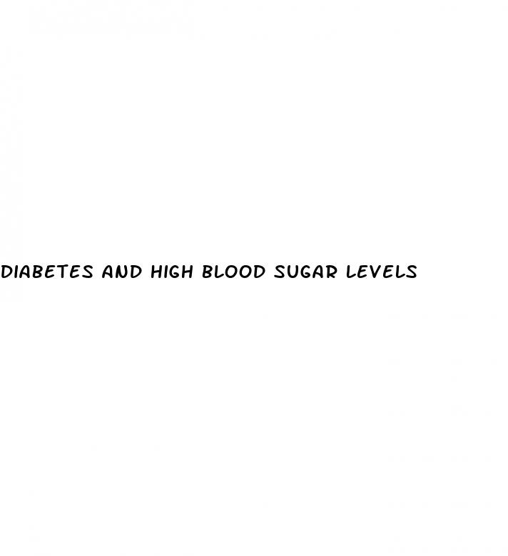 diabetes and high blood sugar levels